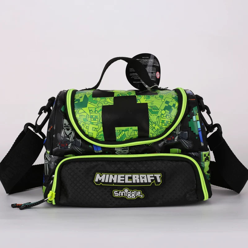 Smiggle Green Minecraft Crossbody Lunch Bag