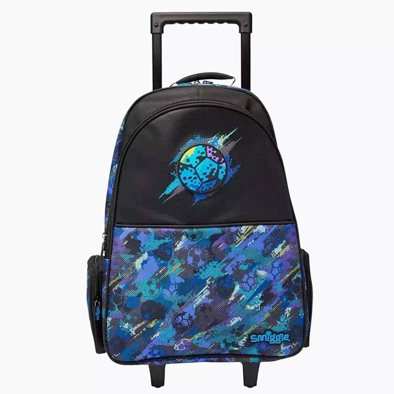 Kids Pre-order Trolley School Bag - Blue Speed Football