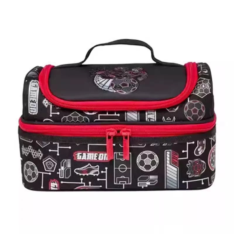 Smiggle Black Football Hand-Carry Lunch Bag