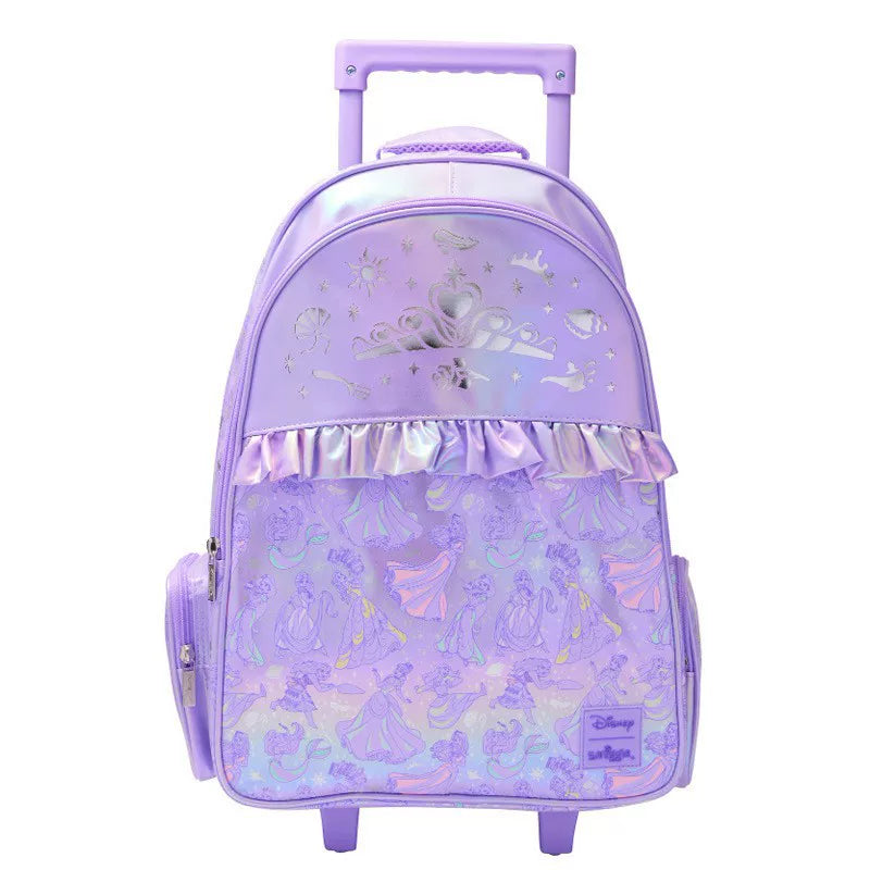 Kids Pre-order Trolley School Bag - Purple Crown Princess