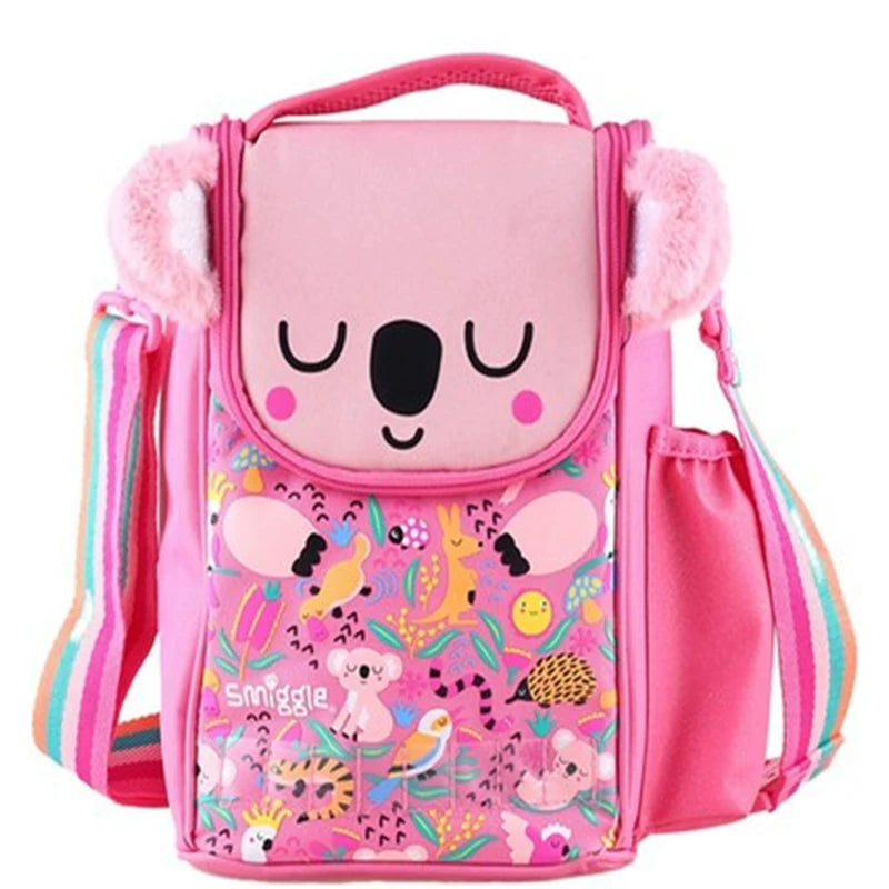 Smiggle Pink Koala Plush-Ear Crossbody Lunch Bag