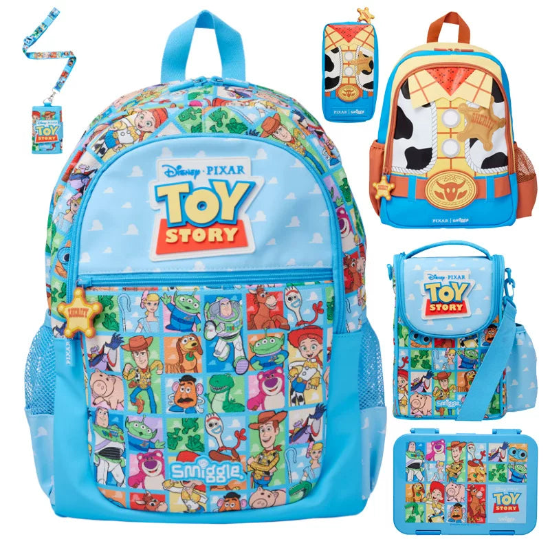 Smiggle Toy Story Combo Bags - backpack, lunch bag, trolley, wallet, pencil case set