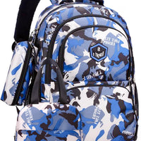 3PCS Rolling Backpack for Girls - Eiffel Tower Design