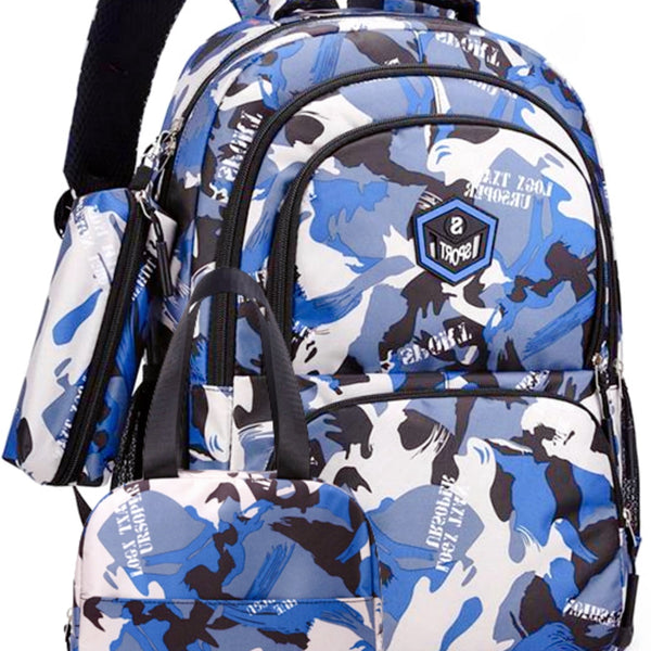 3PCS Rolling Backpack for Girls - Eiffel Tower Design