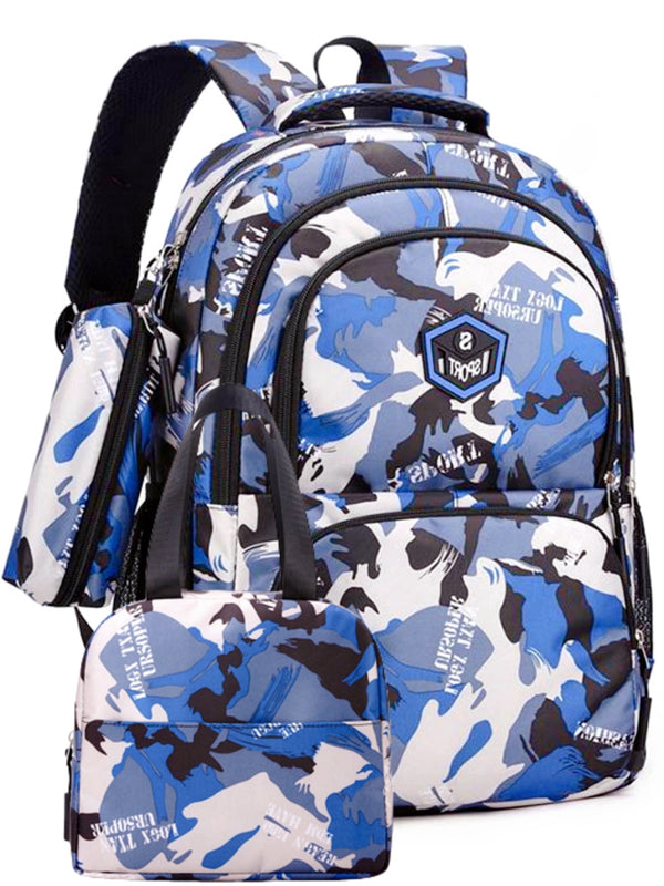 3PCS Rolling Backpack for Girls - Eiffel Tower Design