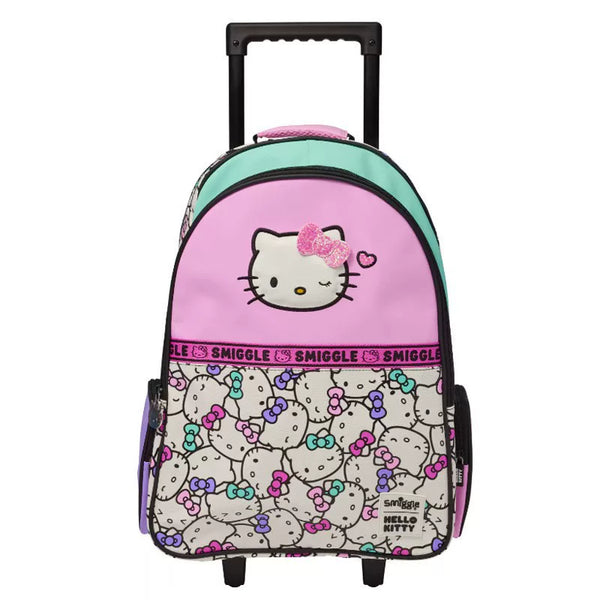 Kids Pre-order Trolley School Bag - White KT Cat