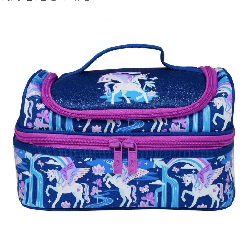 Smiggle Sky Blue Navy Pegasus Hand-Carry Lunch Bag