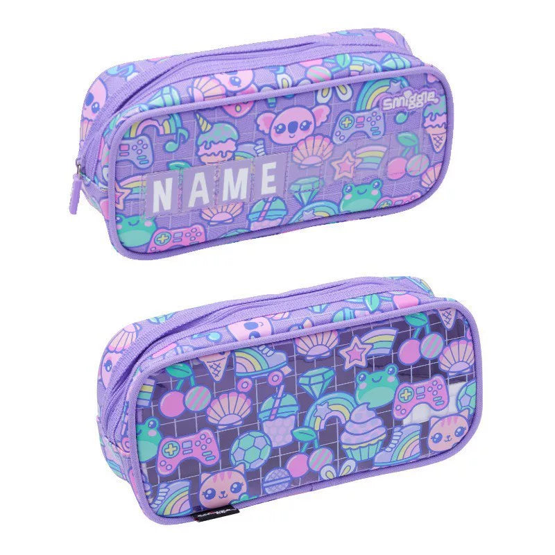 Smiggle Purple Frog Translucent Pencil Case