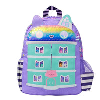 Smiggle Gabby's Dollhouse Purple Dollhouse-Shaped Backpack