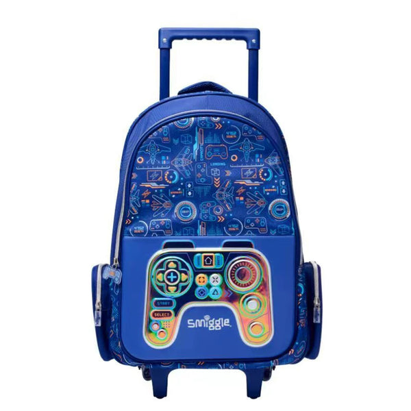 Kids Pre-order Trolley School Bag - Blue Transparent Game