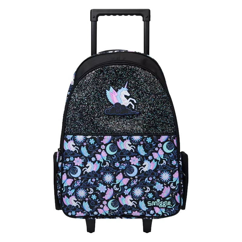 Kids Pre-order Trolley School Bag - Black Sun & Moon
