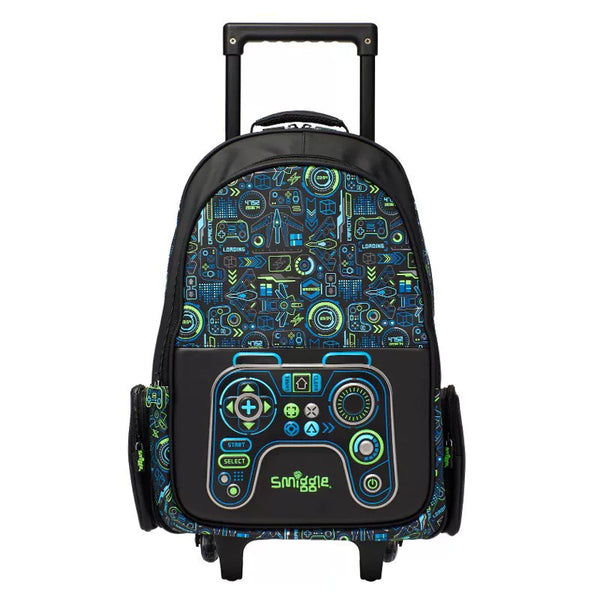 Kids Pre-order Trolley School Bag - Black Game Controller