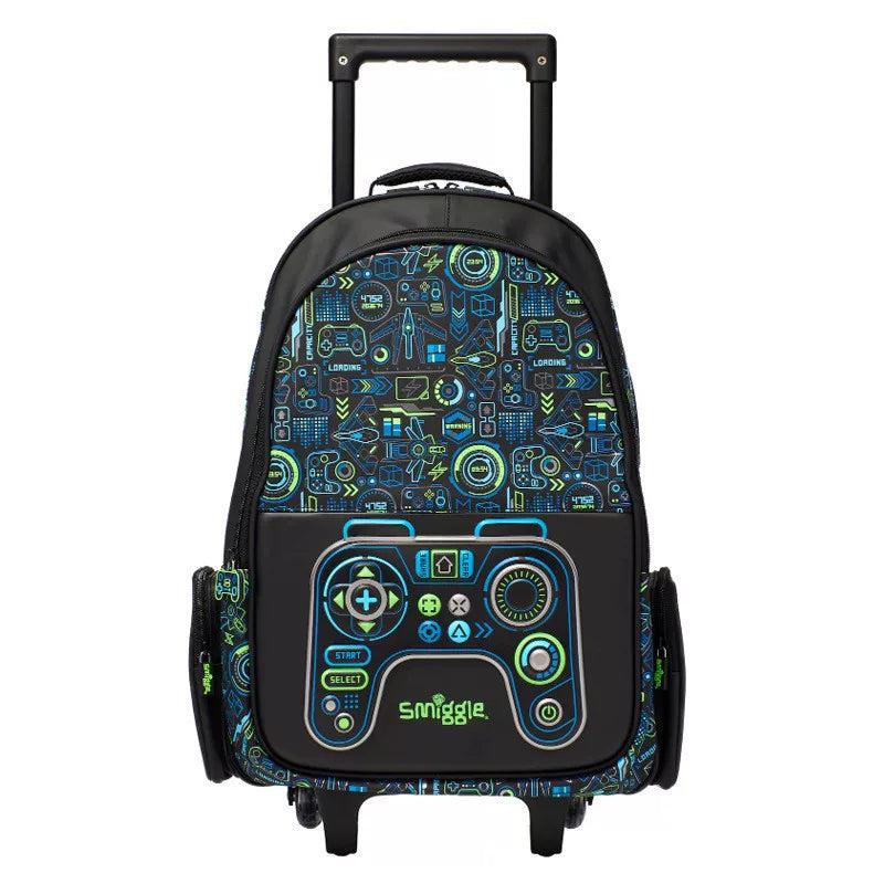 Kids Pre-order Trolley School Bag - Black Game Controller