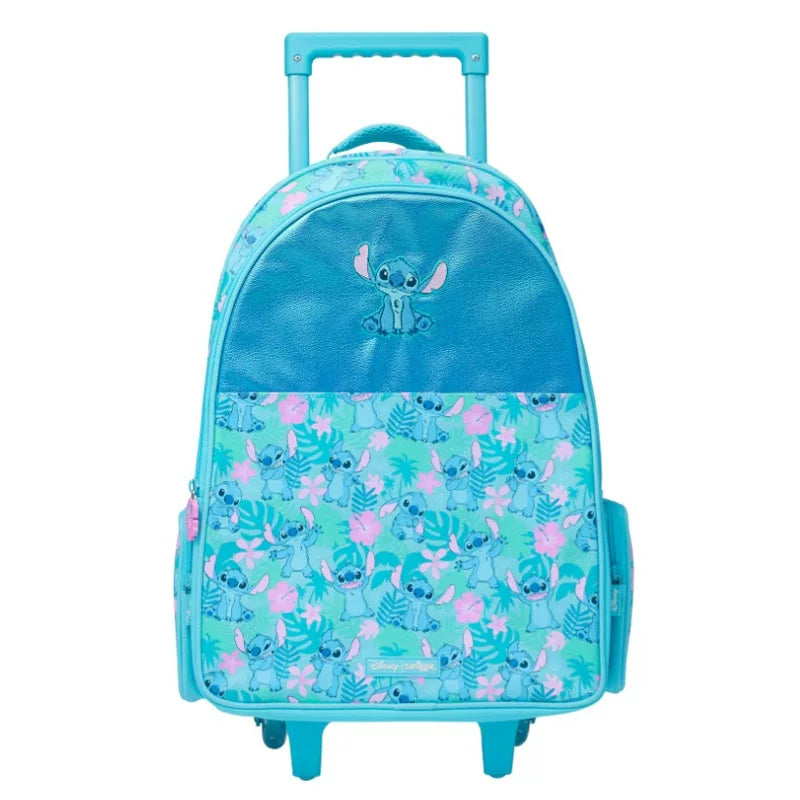 Kids Pre-order Trolley School Bag - Green Stitch