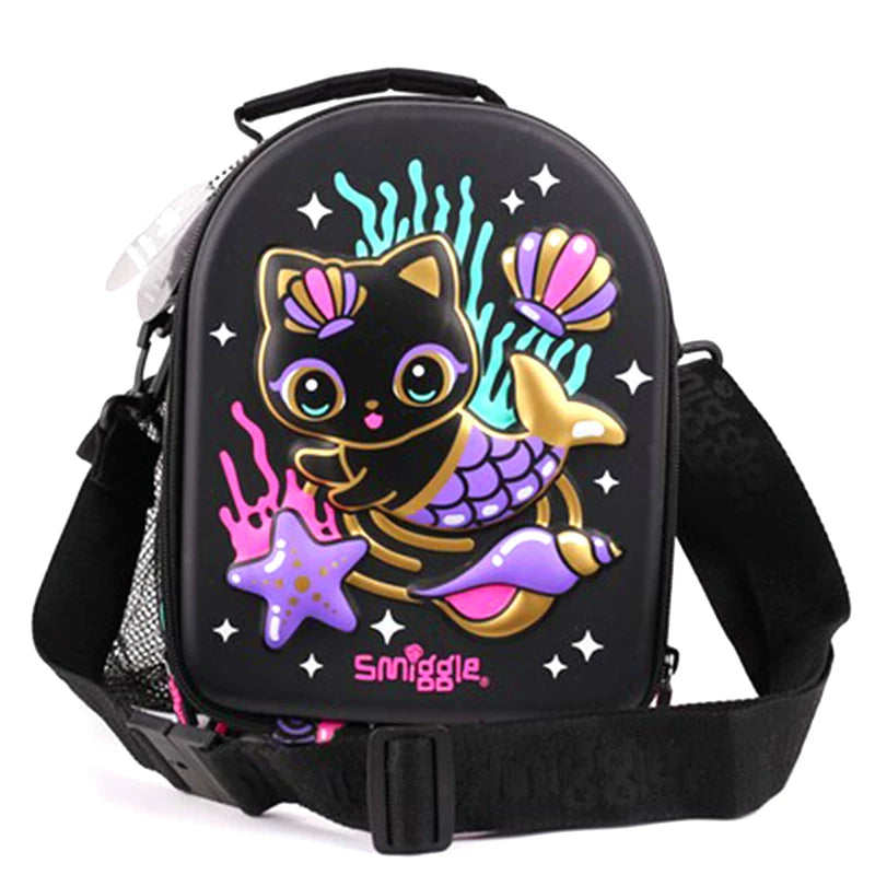 Smiggle Black Cat & Fish Crossbody Lunch Bag