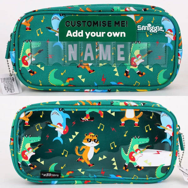 Smiggle Green Tiger Translucent Pencil Case