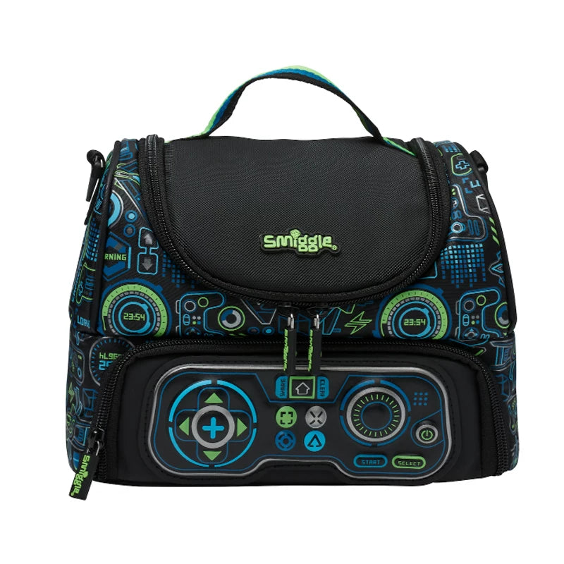 Smiggle Black Game Controller Crossbody Lunch Bag