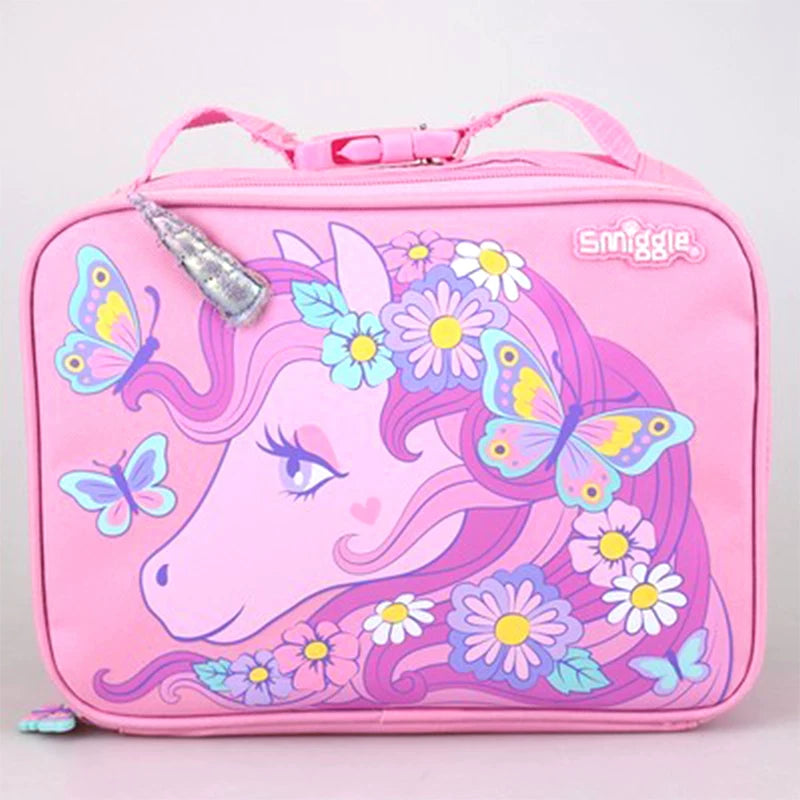 Smiggle Square Pink Unicorn Buckle Lunch Bag