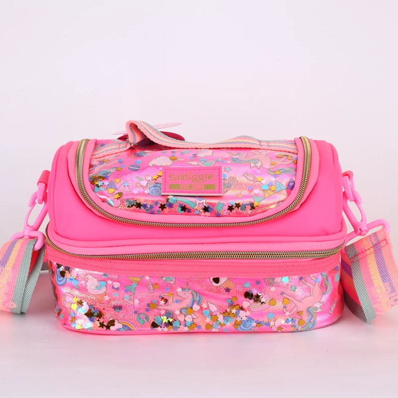 Smiggle 18th Anniversary Red Sequin Unicorn Crossbody Lunch Bag