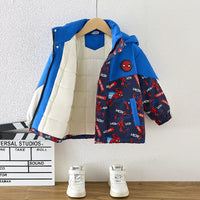 Boys fleece-lined hooded jacket
