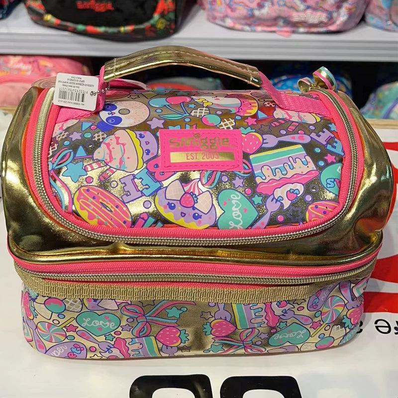 Smiggle 20th Anniversary Gold Sequin Hand-Carry Lunch Bag