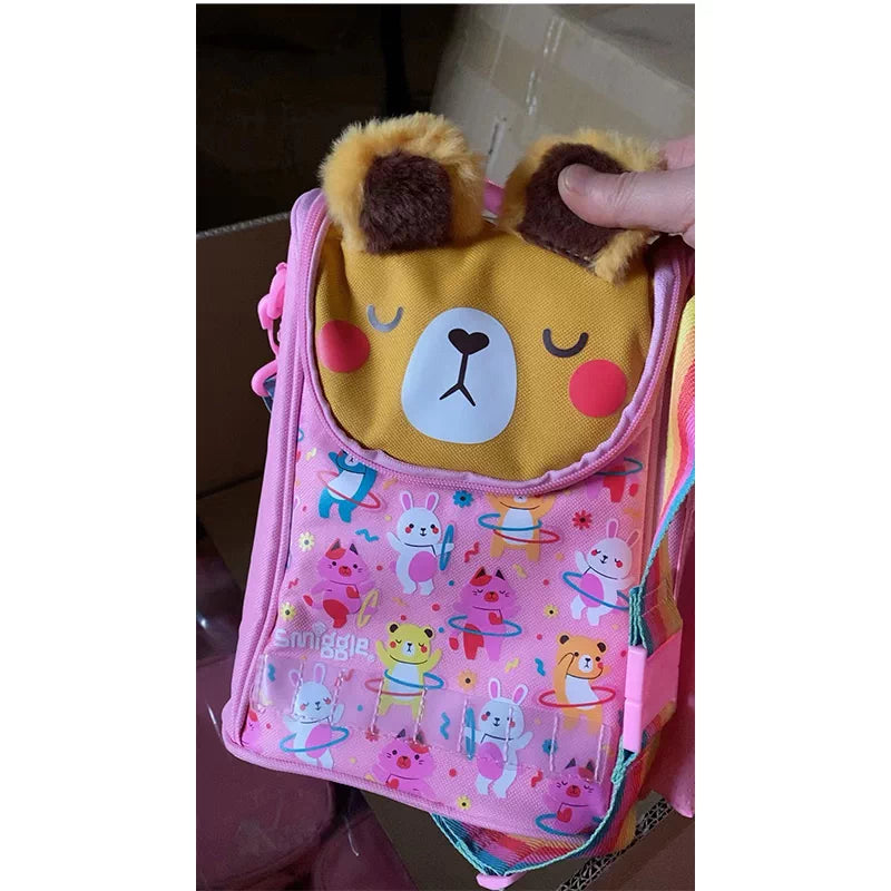Smiggle Pink Dancing Bear Crossbody Lunch Bag