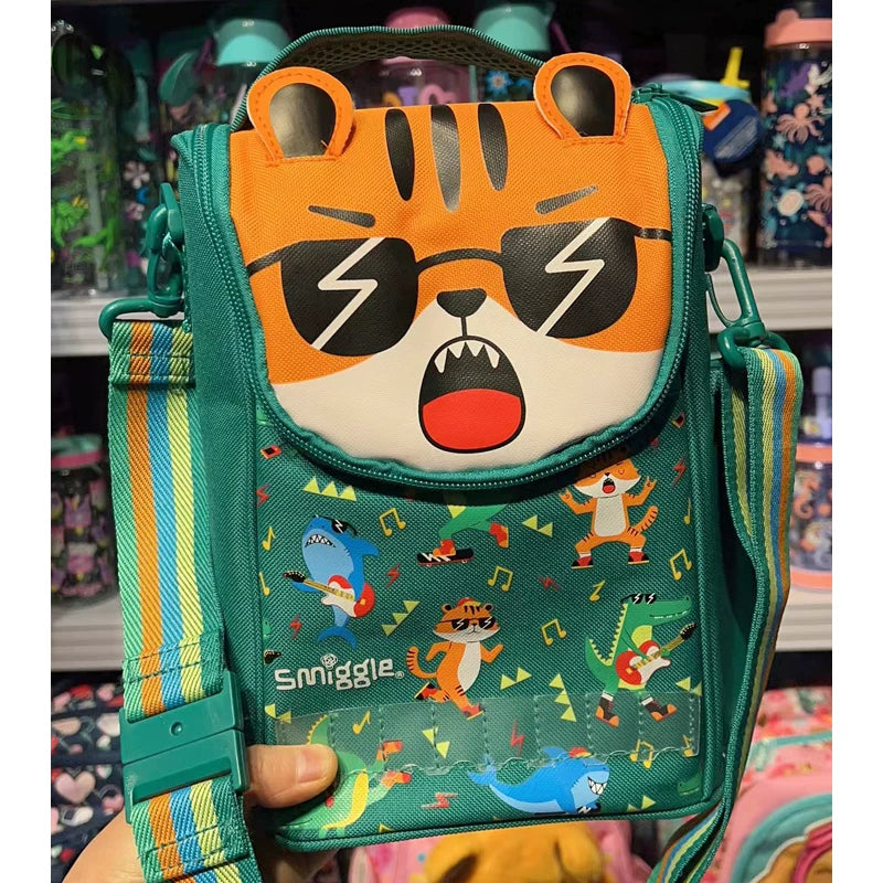Smiggle Green Tiger Crossbody Lunch Bag