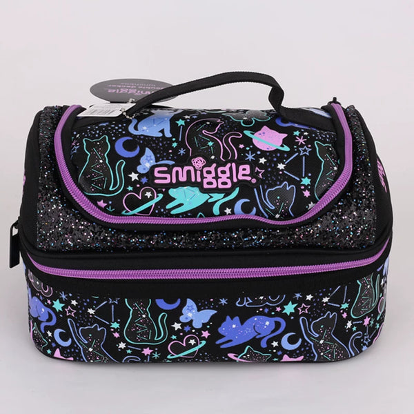 Smiggle Black Constellation Cat Hand-Carry Lunch Bag