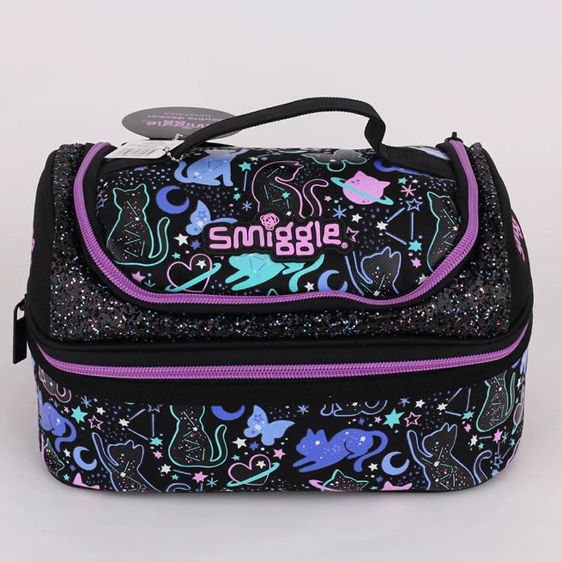 Smiggle Black Constellation Cat Hand-Carry Lunch Bag