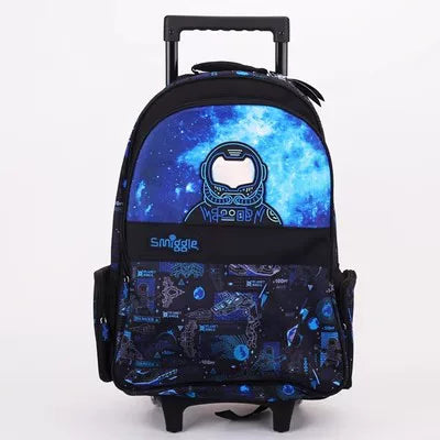 Kids Pre-order Trolley School Bag - Blue Grey Astronaut