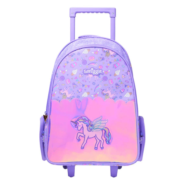 Kids Pre-order Trolley School Bag - Silver Pegasus