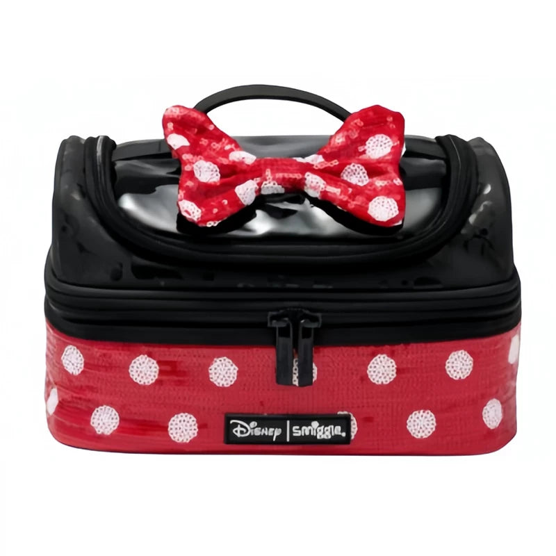 Smiggle Black & Red Polka Dot Minnie Hand-Carry Lunch Bag