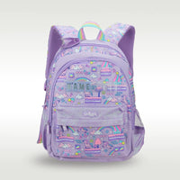 Smiggle Purple Doodle Backpack - Front view